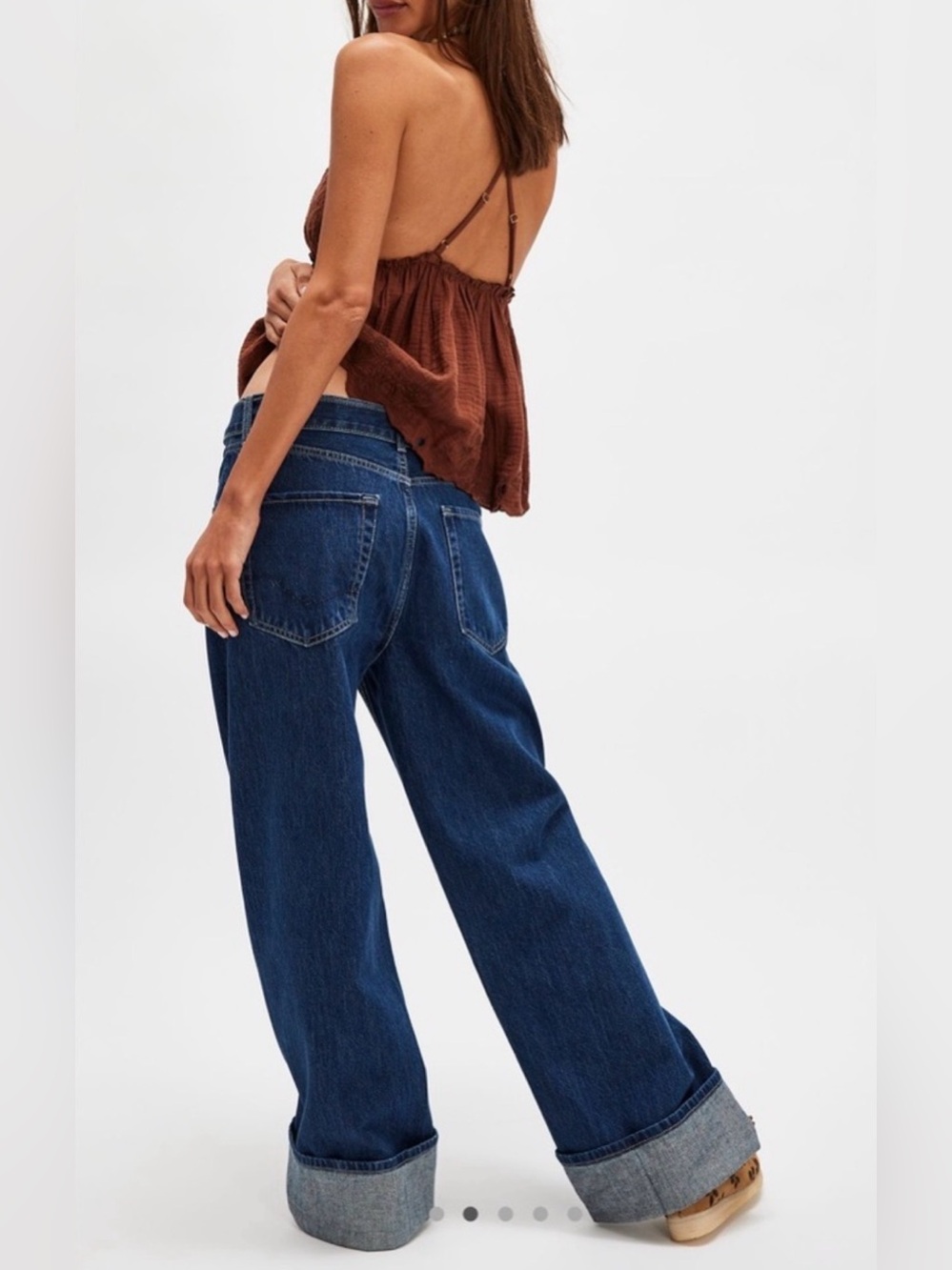 We The Free East Bay Cuffed straight Jeans Sz 28 denim pants - Picture 2 of 16